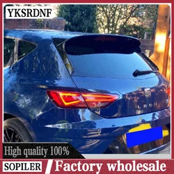 For Seat LEON MK3 MK3.5 5F FR Style Hatchback Spoiler 2012-2020 ABS Material Rear Roof Lip Spoiler for Car Tail Wing Decoration