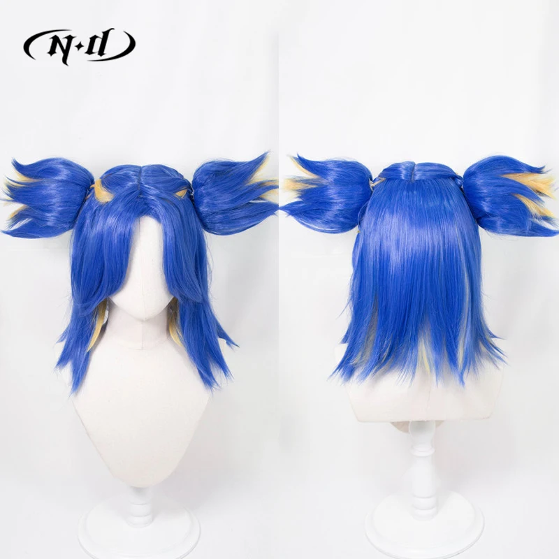 ND Neon Cosplay Wigs Hairpiece VALORANT Game Cosplay Hair Wigs for Comic Con Coser Costume Theme Party Heat Resistant Synthetic