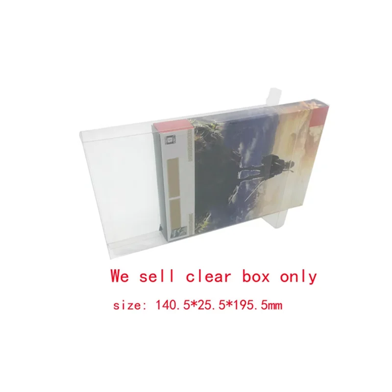 Capa transparente de PET para Switch NS para The Legend of Zelda: Breath of the Wild, caixa de armazenamento e exibição.