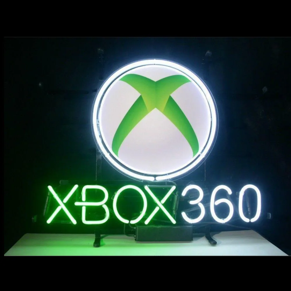 X XBox One 360 Game Room Decoration Neon Light Sign Custom Handcrafted Real Glass Tube Store Advertise Display Lamp 17