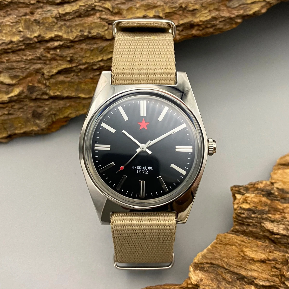 【セール中】レッドスターズ 36MM 手巻き機械式時計 7120 - メンズ用ステンレススチール防水時計 ドロップシッピング