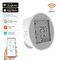 Sensor de temperatura y humedad para interiores, higrómetro, termómetro, Detector, aplicación Smart Life, compatible con Alexa y Google Home, Tuya, WIFI