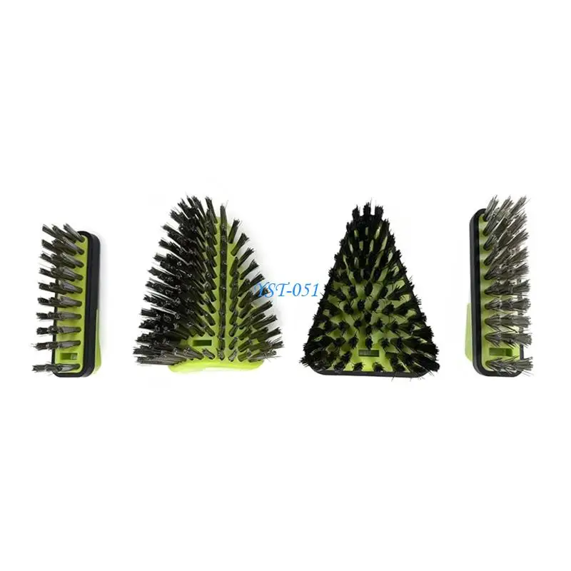 E15A Interchangeable Steel Wire Brush Soft Bristle Brushes Ergonomic Handle Case