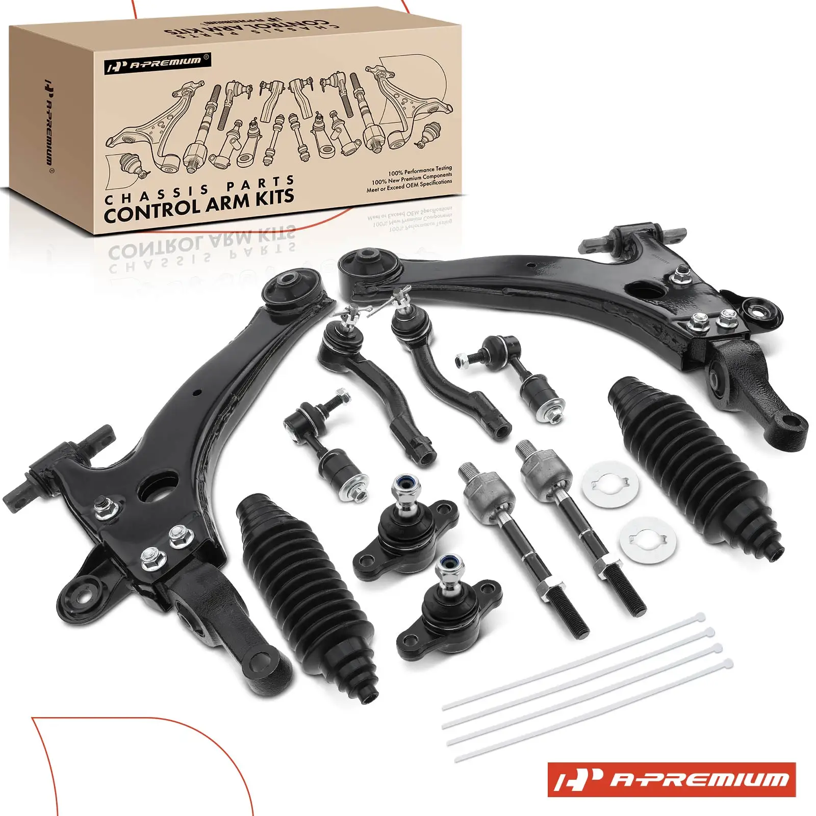 A-Premium 12x Front Control Arm & Tie Rod End & Ball Joint for Hyundai Sonata XG350 2002-2005 XG300 2001