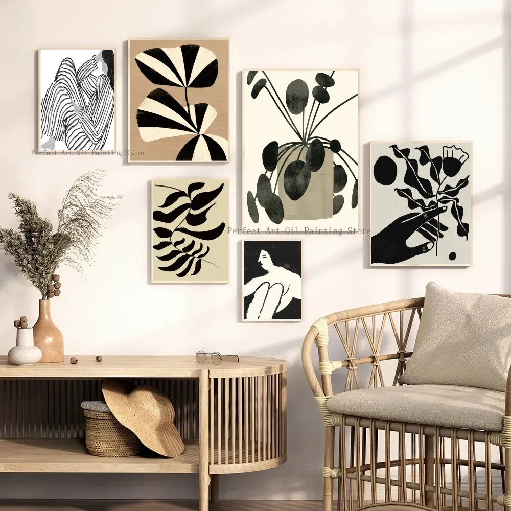 Striped Curve Abstract Woman Poster Paper Print Home Living Room Bedroom Entrance Bar Restaurant Cafe Art Painting Decoration