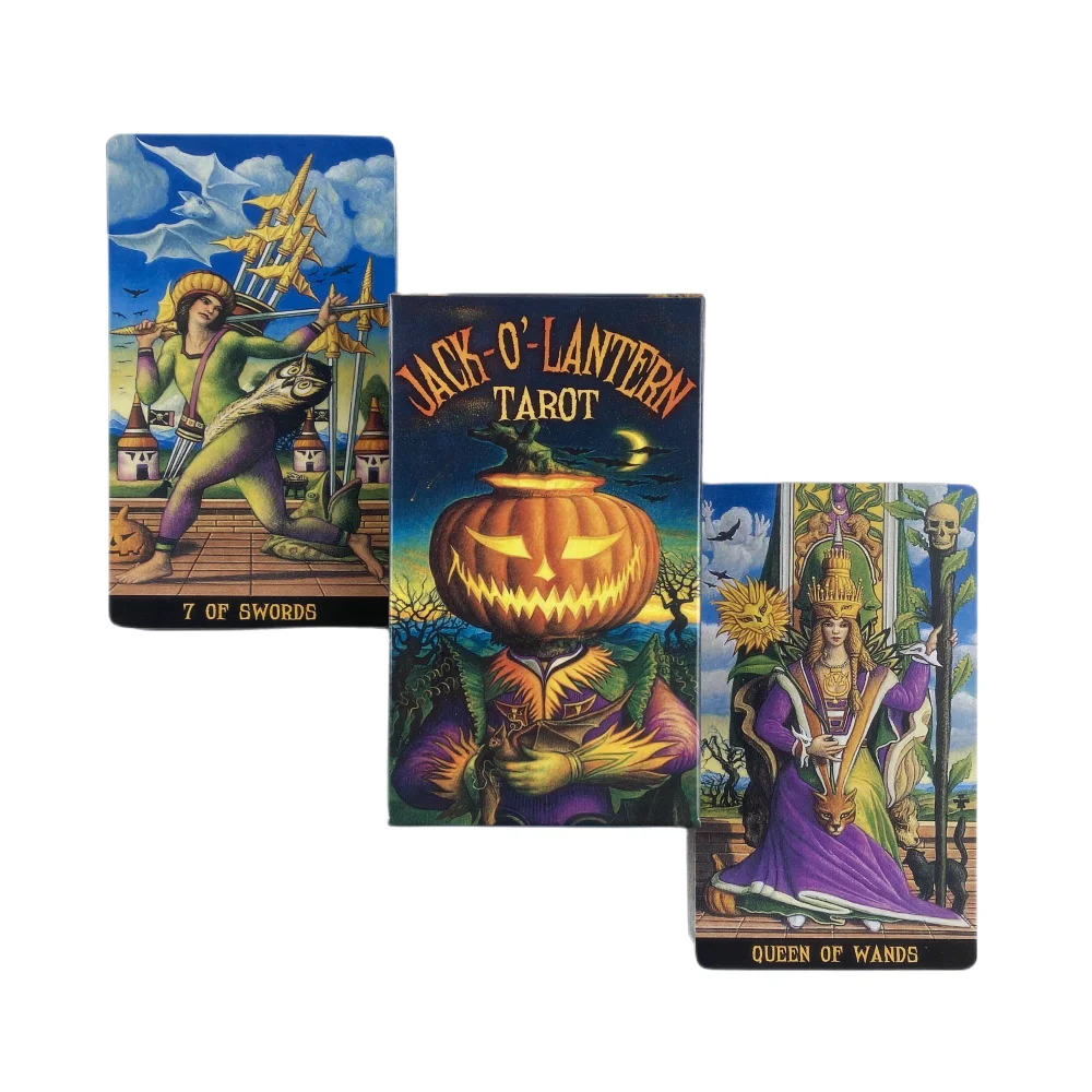 Jack-O\'-Lantern tarocchi A 78 Deck Oracle English Visions divinazione Edition Borad Playing Games