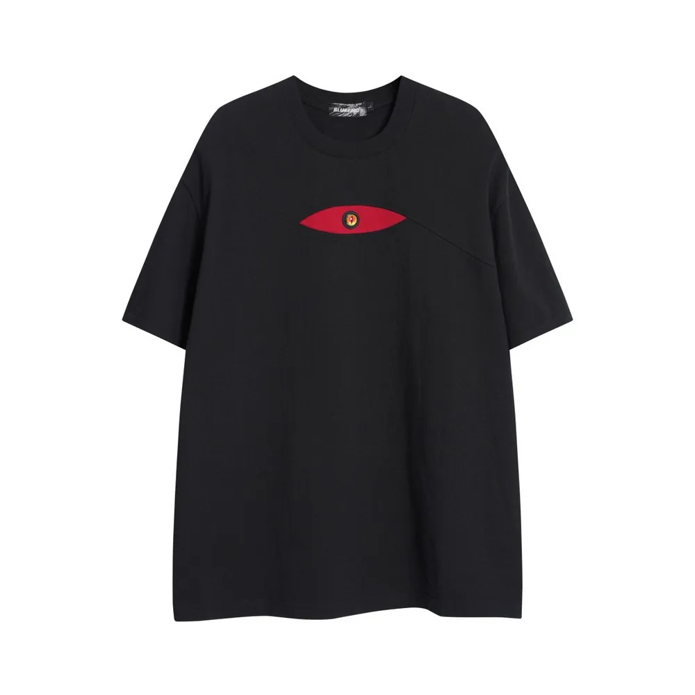 

Color Block Patchwork Grunge Goth Women's Oversize T-shirt Design Eye Decorate Aesthetic T Shirts Summer Tops Tees for Women Men