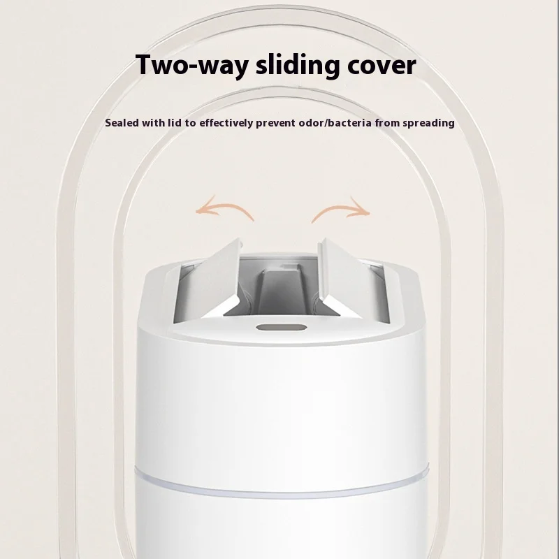 

Автоматическая адсорбция2025Новый двухдверный бытовой мусорный бак для ванной комнаты с узким зазором и умным датчиком