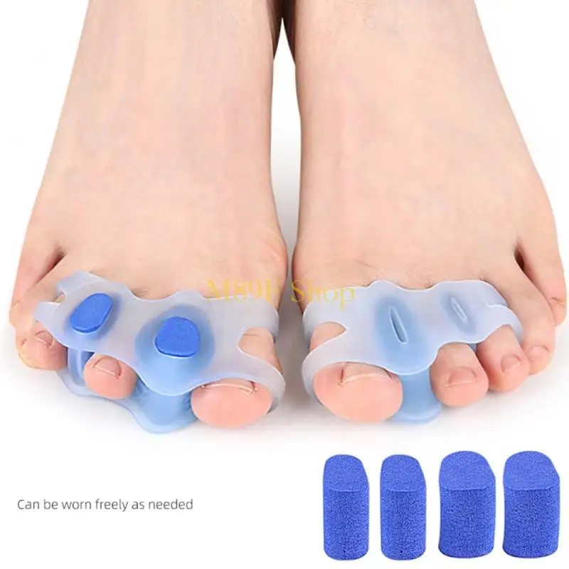 M89F Pack Of 2 Adjustment Toe Spreader For Bunions Relief Soft SEBS Toe Separators with Foam Padding