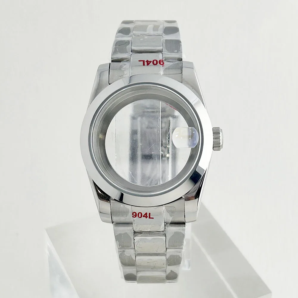 NH35 ساعة حافظة 36 مللي متر/39 مللي متر ساعة حافظة أوتوماتيكية ميكانيكية الياقوت الزجاج ساعة رجالية تناسب NH35 NH سلسلة أداة الحركة ﻿