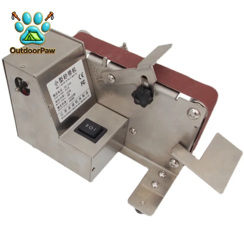 Mini Belt Sander Electric Polishing Desktop Sanding Belt Sander Variable Speed Fixed Angle Sharpening Machine
