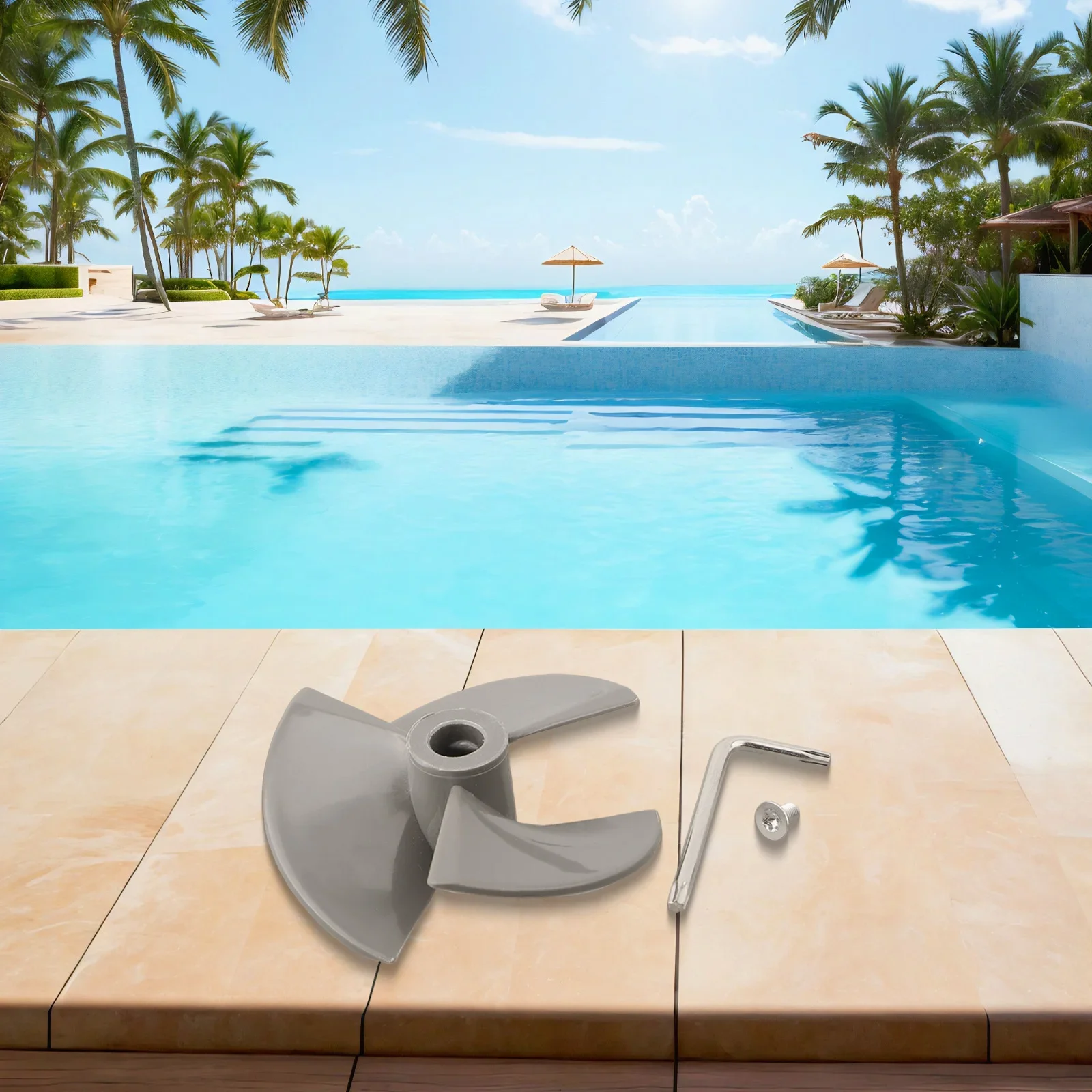 For RC9990A Pool Cleaner Impeller Replacement Pool Cleaning High Quality Plastic Compatible With RC9990A Efficient Pool Cleaning