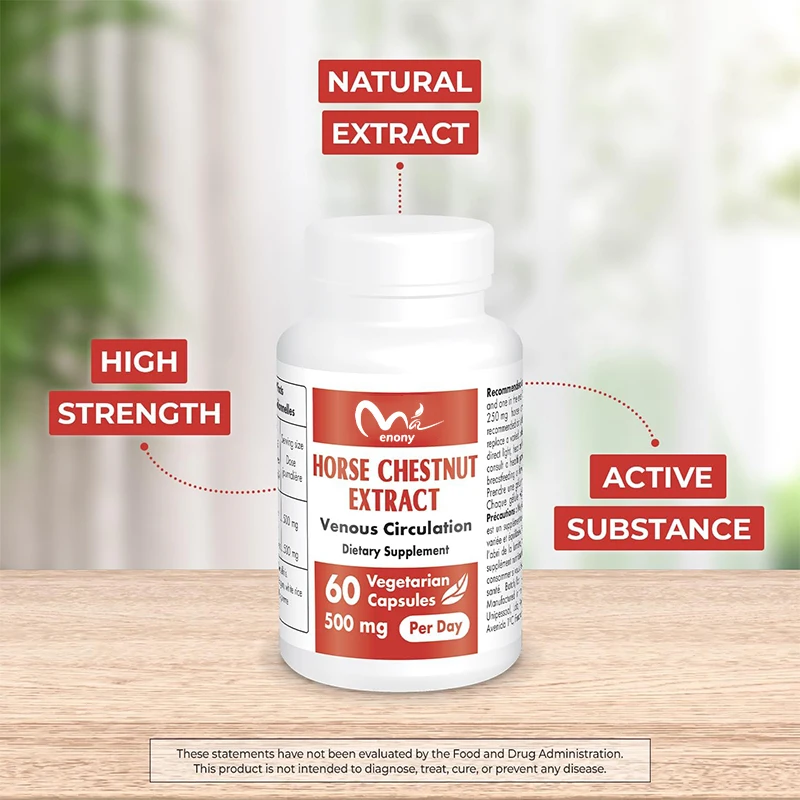 Buckeye Tree Extract 500mg/day (High Strength) -20% Supplement | Non GMO and Gluten Free -60 Capsules Vegetarian Capsules