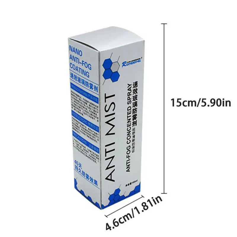 Anti-Fog Spray For Car Windshield Long-Lasting 100ml Car Glass Waterproof Coating Agent Long-Lasting Waterproof Anti Fog