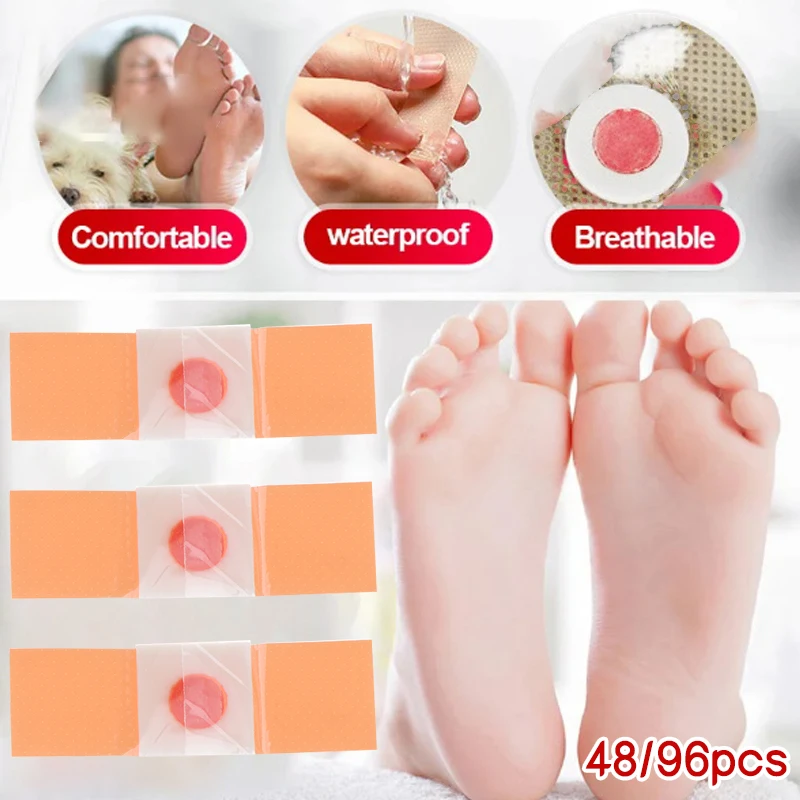 

48/96 PCS Foot Care Sticker Medical Patch Corn Removal Pads Curative Patch Calluses Remove Callosity Detox Summer Foot Care Tool