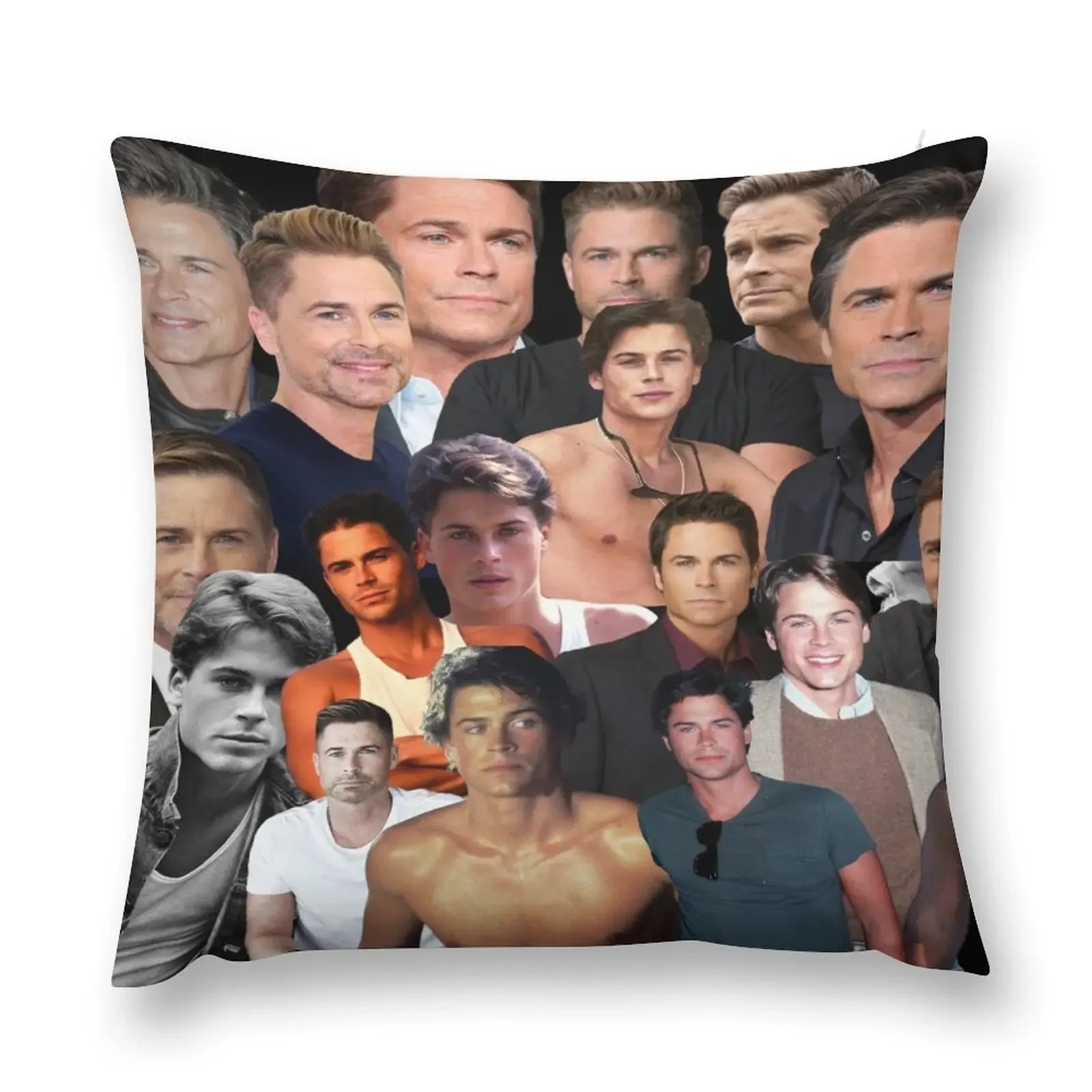 

rob lowe photo collage Throw Pillow bed pillows Christmas Pillow Cases pillow