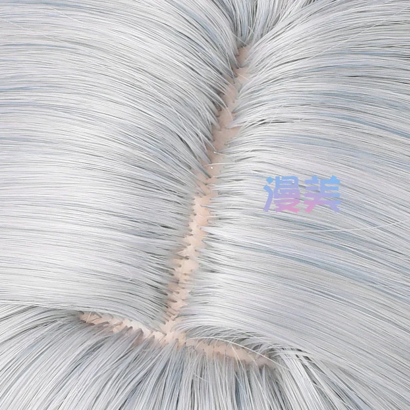 HSR Sunday Cosplay parrucca 52cm grigio blu parrucca sfumata Cosplay Anime parrucche Cosplay capelli sintetici resistenti al calore