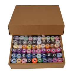 80 Color Set 402 Sewing Thread 400 Yards Polyester Thread for Home DIY Sewing Machine Thread Hand Sewing Thread Cardboard Box