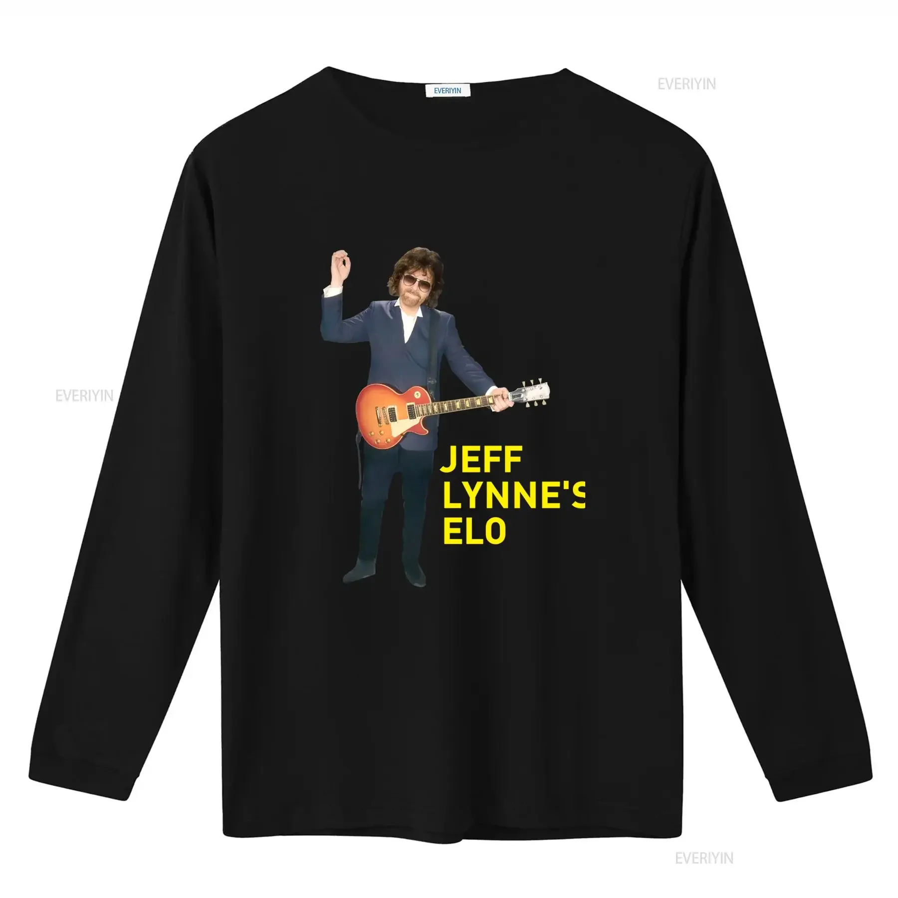 Jeff Lynne's ELO Guitarist Rock T Shirt Black Classic S 2345XL UU190 vintage Washed graphic streetwear Comfortable Stretched