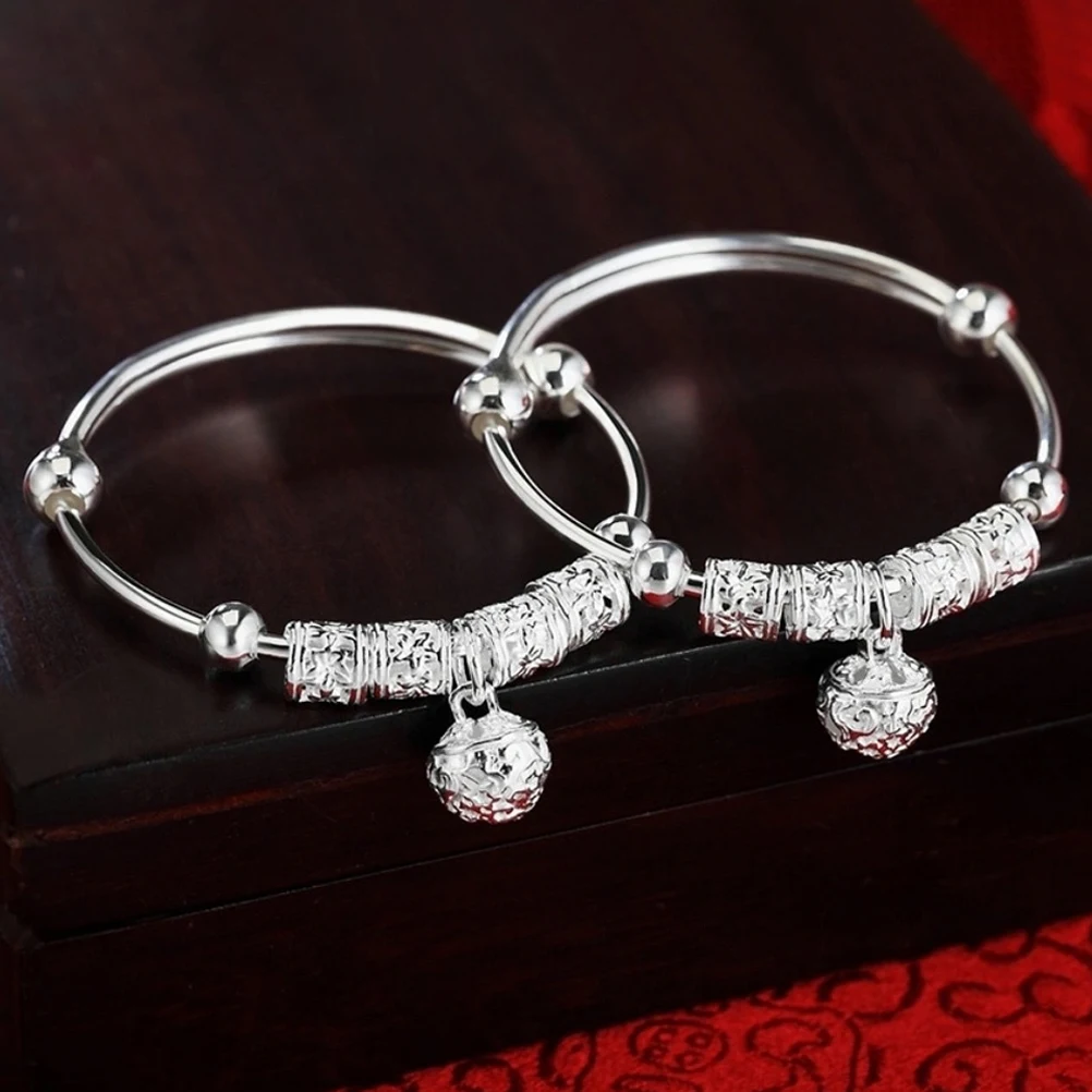

1pc Children Bell Bracelet Vintage Alloy Bangle Stylish Kids Fashion Jewelry Gift Creative Cuff For Baby Girl Party Decor