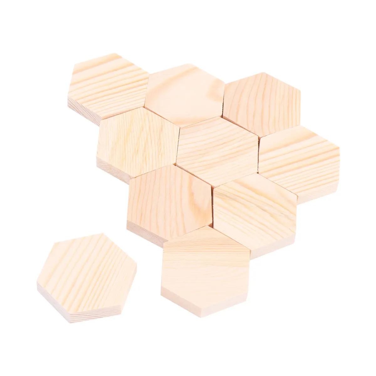 

10pcs CraftPlank SmallDIY DecorRustic TableBamboo ArtProject Gift SewingTools Accessories PolygonWood Blocks