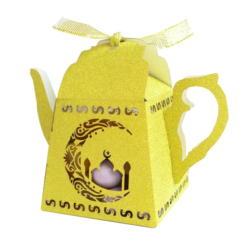 whimsy tea pot favor box custom Eid decoration chocolate sweet box party supply gift box