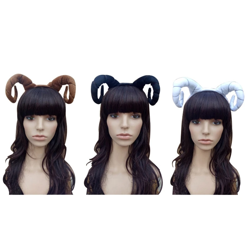 Bandeau d'halloween en forme de corne de bœuf, serre-tête pour Costume de Cosplay gothique, plusieurs couleurs