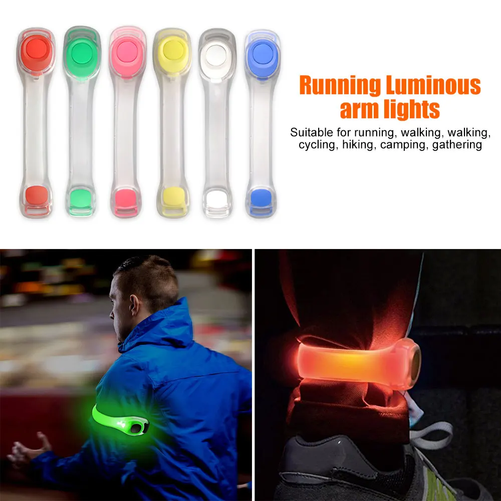 LED Light Up Armband Adjustable Wearable Running Arm Belt Glow The Dark for Running Walking Cycling Concert Roller Skates Light