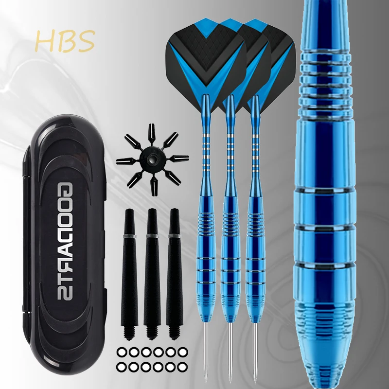 HBS Hard Needle Dart with Blue Aluminum Rod Blue Dart Tail 3PCS/SEt 22G Indoor Entertainment Supplies