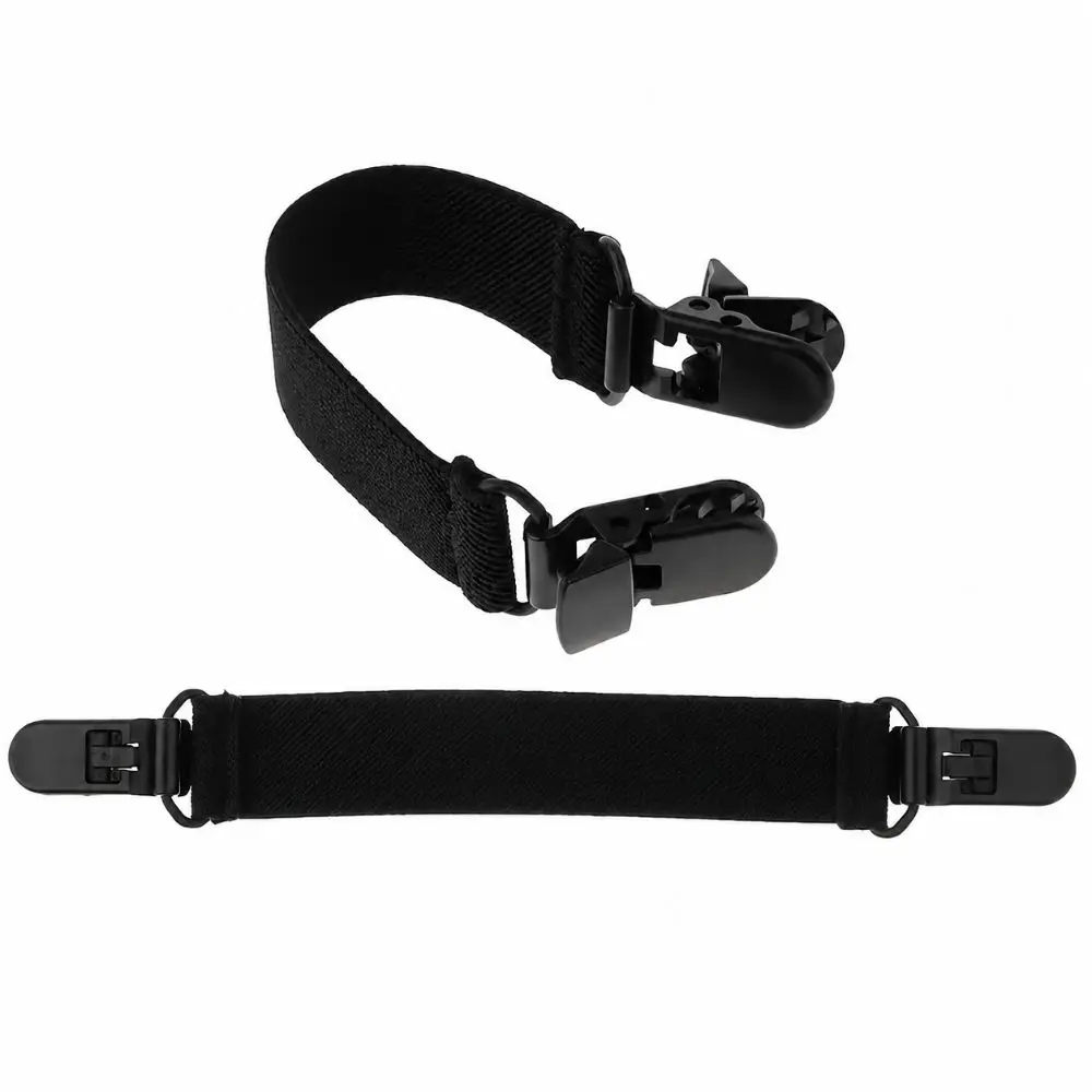 4pcs Portable Reusable Boot Straps Sturdy Adjustable Elastic Straps with Clips Multi-purpose Boot Straps Clamps Jeans Wear