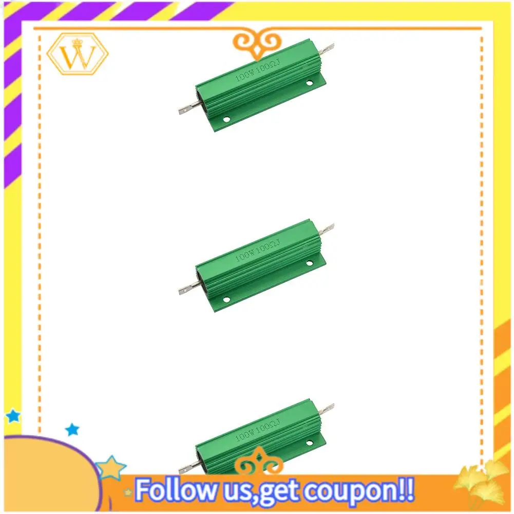 A01K-3X alumínio Shell 100W Watt 100 Ohm Wirewound Power Resistor