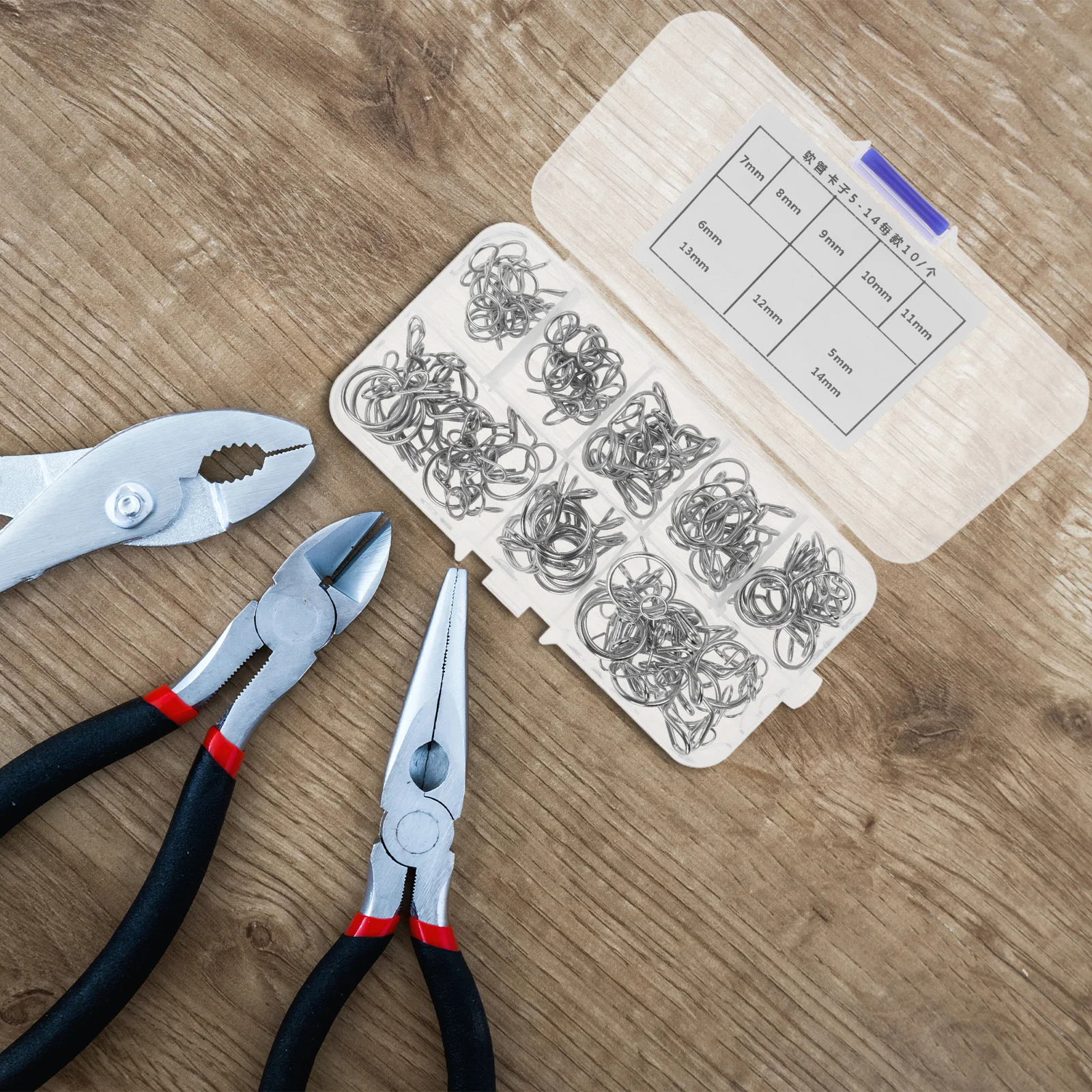 

100pcs Elastic Tube Clamps 514Mm Inner Diameter Heavy Duty Spring Hose Clamp For Motorcycle Fuel Line Automotive Repair Pipe