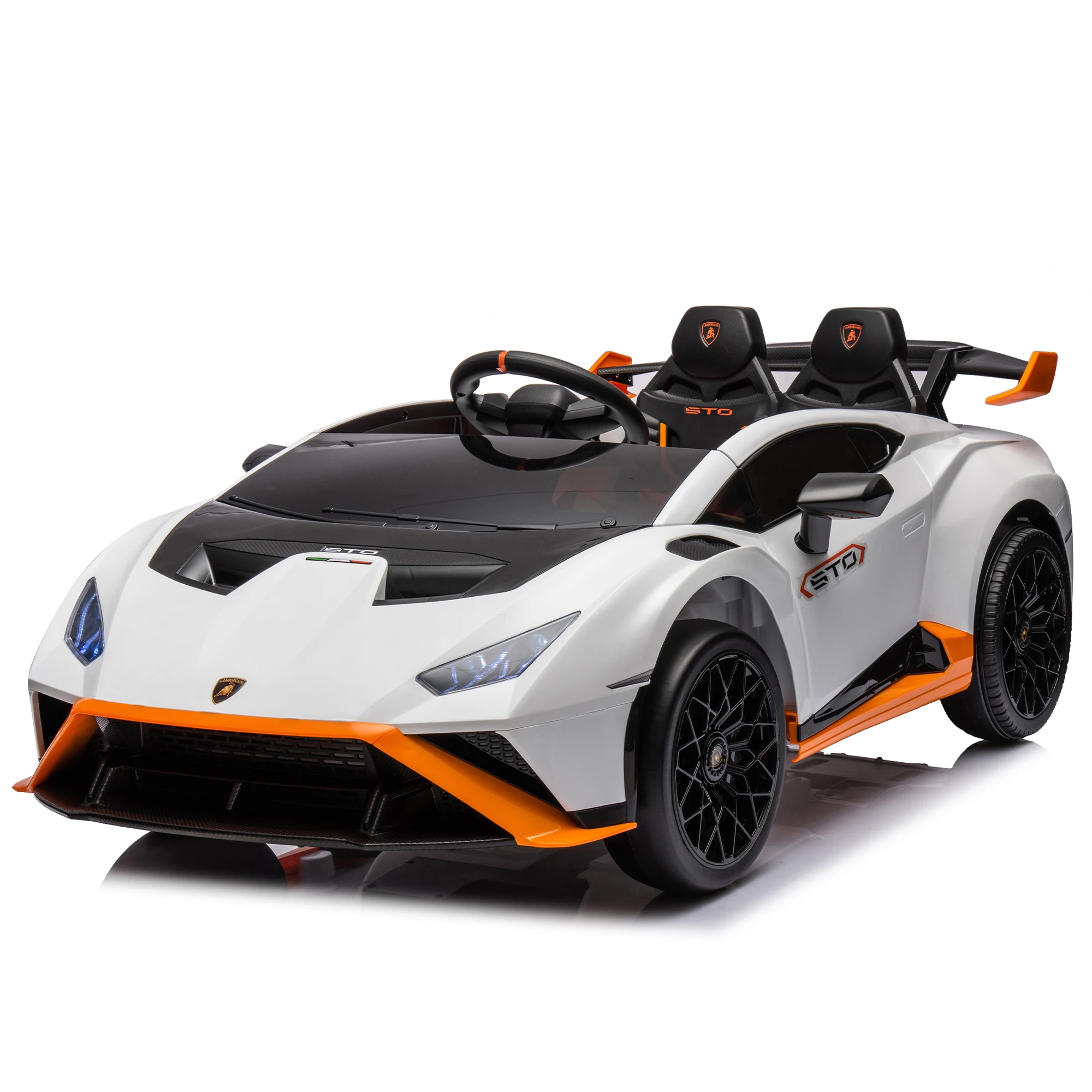 24V Kids Electric Ride-On Drift Car with Foam Front Wheels, Music, USB, Bluetooth and LED Lights, 360° Spin, for Ages 3+