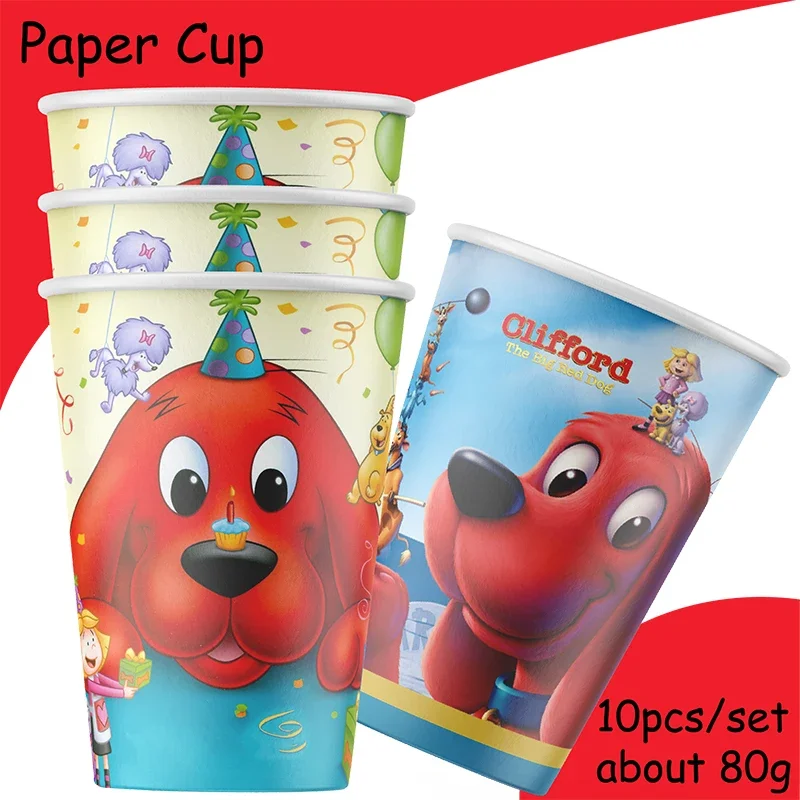 disneyclifford the big red dogbirthday decoration angle disposable tableware cup platetablecloth baby shower kids party supplies