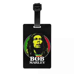 Custom Reggae Rock Bob Marley Luggage Tag Privacy Protection Baggage Tags Travel Bag Labels Suitcase