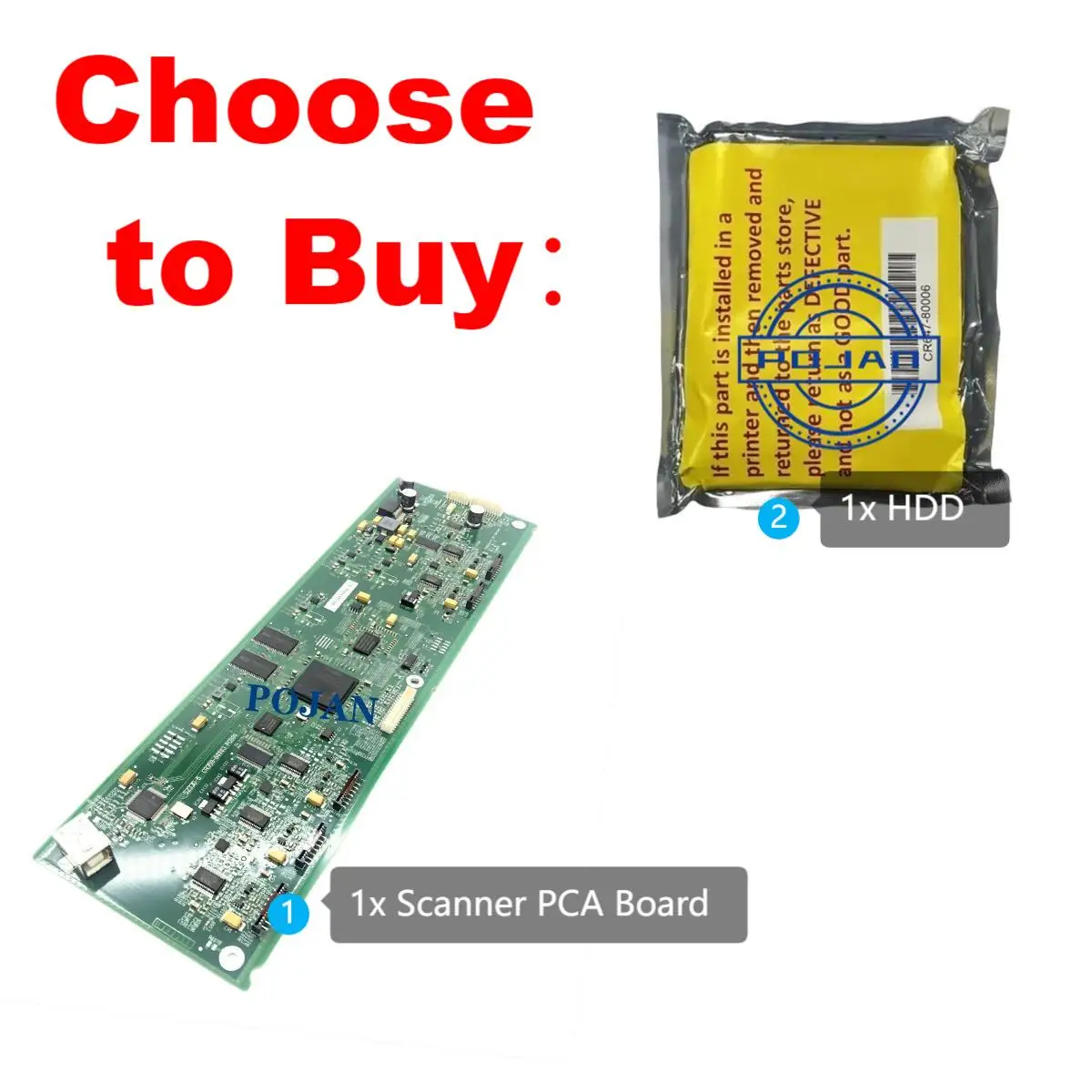 POJAN Choose 3XB77-67008 HDD or 2YB64-67058 Scanner Controller PCA Board LW2-SCU Compatible with Designjet T2600 Plotter Parts