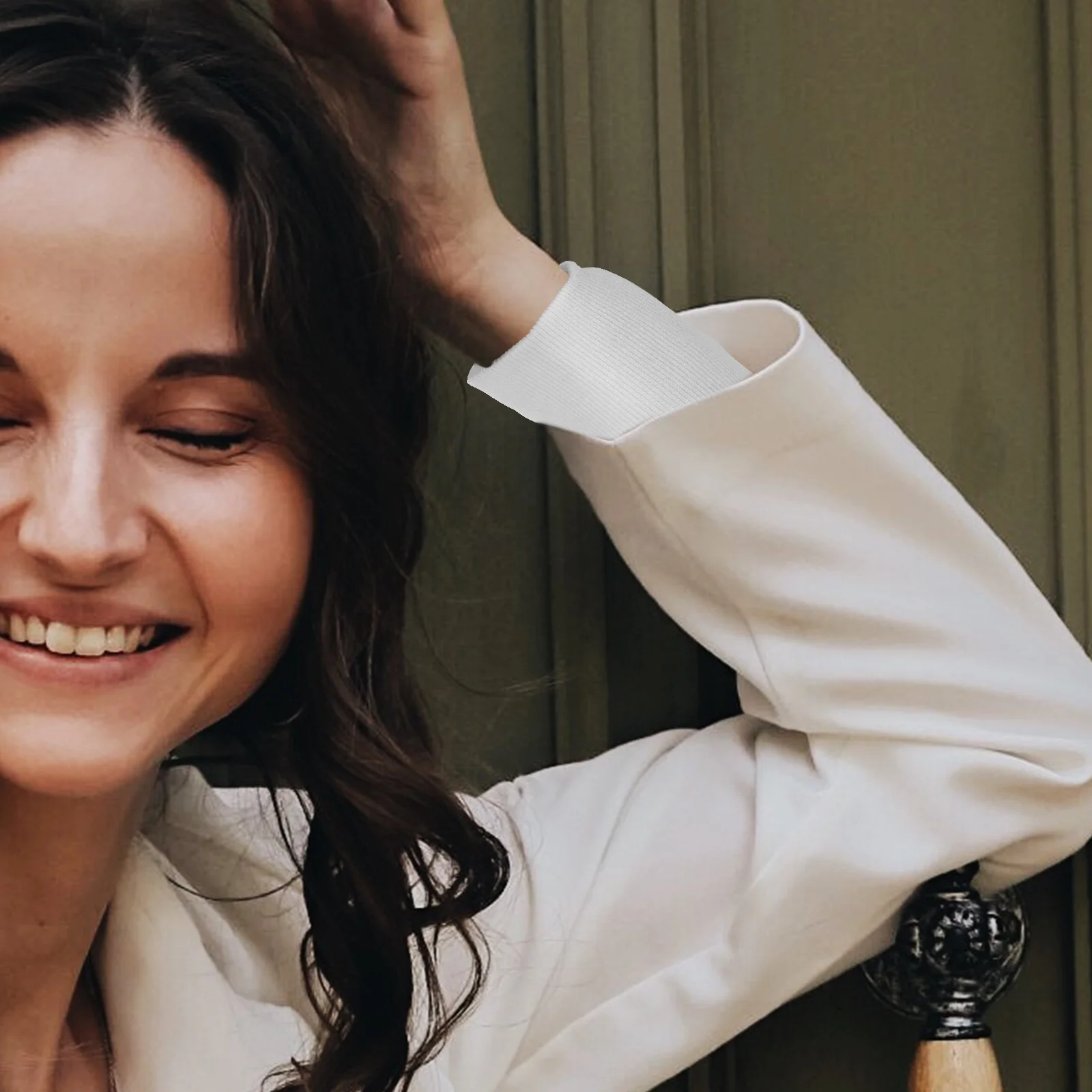 1 زوج مطاطا محبوك كم الكفة القماش طوق الملابس والاكسسوارات Diy بها بنفسك الخياطة شقة تمتد مضلع الزخارف الحرفية النسيج