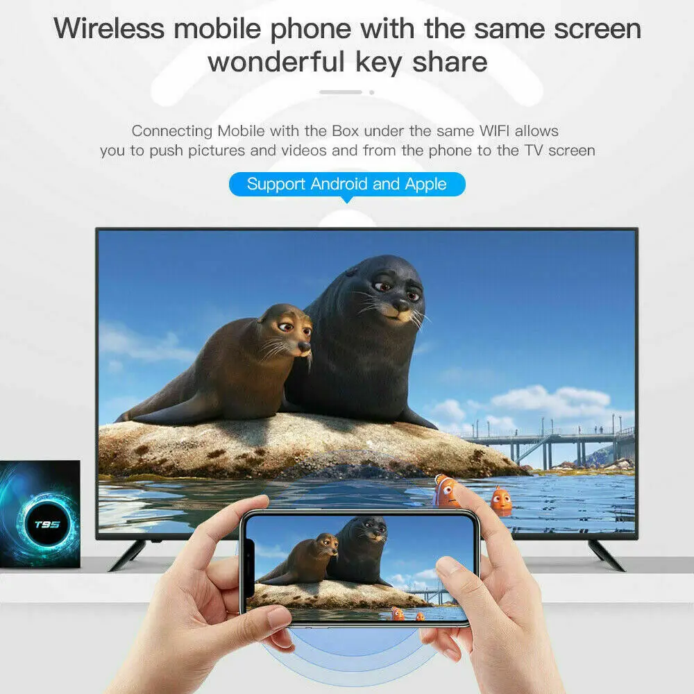 T95 Smart Tv Box Android 10 Bluetooth 5,0 2,4g & 5g Wifi 128g 3D Stimme 16g 32gb 64gb 4k Quad-Core-Set-Top-Box HD Media Player