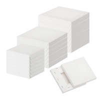 6-40Pcs White Blank Square Artist Canvas Pine Wood Board Frame Cotton Artist Canvas Boards for Oil Painting Acrylic Watercolor