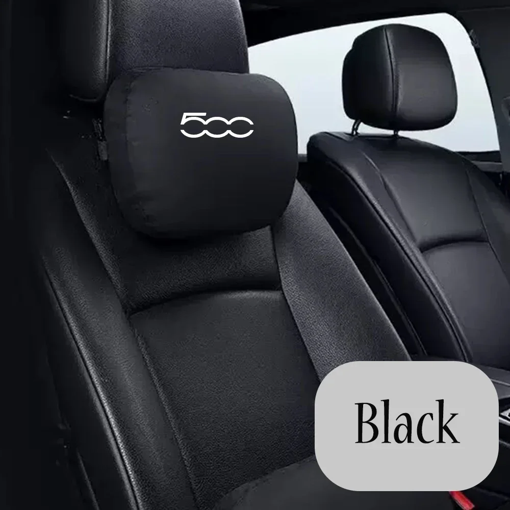 1 PCS High Grade Suede Car Headrest Neck Support Seat Soft Neck Pillow for Fiat 500 500C 500X Abarth Car Interior Accessories