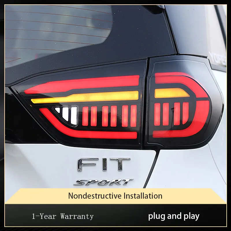 Car Lights for Honda Fit GK5 2021-2023 LED Auto Taillights Upgrade High Configure Design Running Tail Lamp Accessories