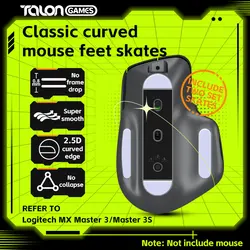 2 set TALONGAMES Mouse Feet grigio chiaro Custom curvi Edge Mouse Skates per Logitech MX Master 3 / 3S Mouse Feet sostituzione