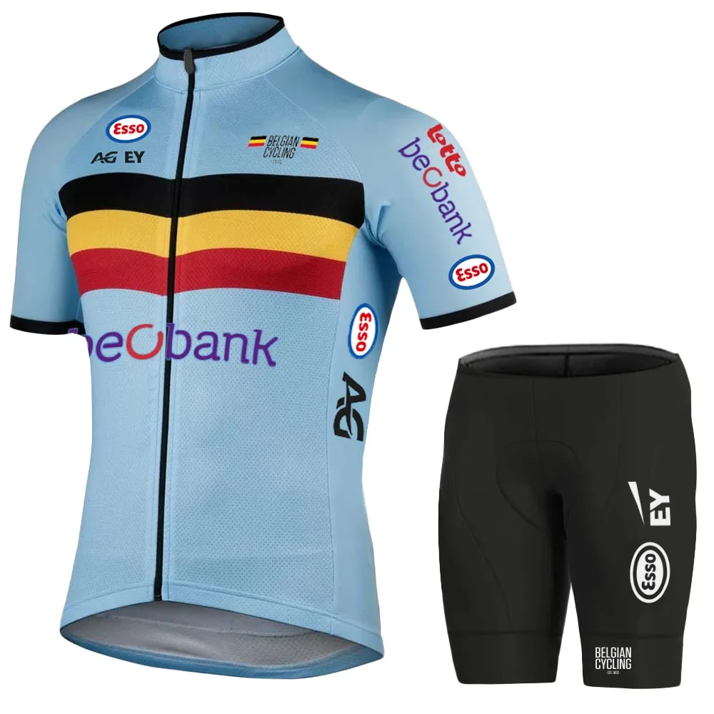 Belgium National Team 2023 Cycling Jersey Mens Set Belgian Clothing Road Bike Shirts Suit Bicycle Bib Shorts MTB Wear Maillot