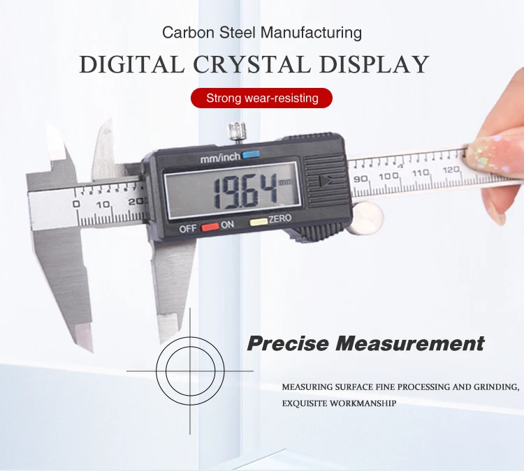 Carbon Steel Electronic Digital Measuring Caliper 100mm 150mm Jewelers Thickness Inside Outside LCD Display Measuring Tool