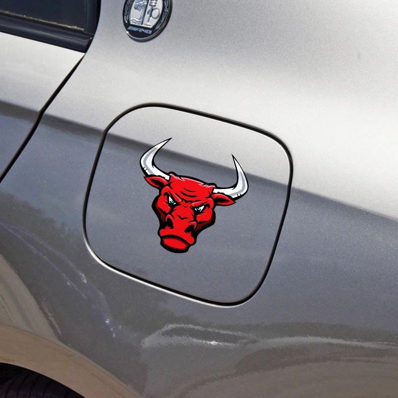 Angry Bull Bullhead Motorcycle Stickers Waterproof DIY Side Panels Fuel Tank Cap Fairing Scooter Vinyl Decals Cool Decoration view 5