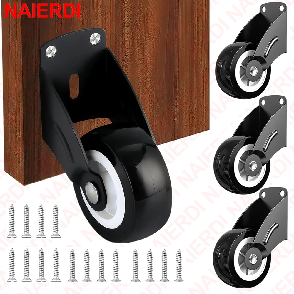 

NAIERDI 4 Pieces Gate Wheels,Anti-Sag Door Bottom Support Wheels,Casters Repair Dropping Wooden Doors Furniture Fix Rollers