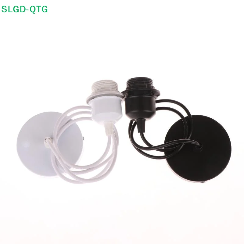 

1 Set Nordic Half Teeth Lampshade Base Vintage E27 Hanging Lamp Holders With 0.8/1/1.2/1.5M Cable Ceiling Lamp Holder Socket