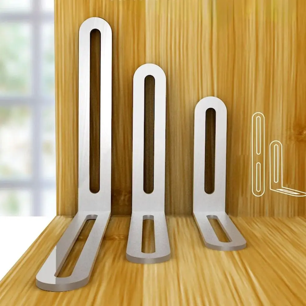 1/2Pcs Stainless Steel Angle Bracket 90 Degree Right Angle Silver Corner Brace Joint Furniture Fastener L Shape