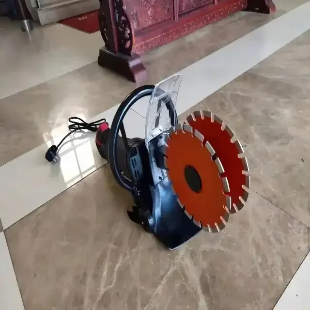 YYHC-2500w 225mm Electric Handheld Dry Wet Cutter Saw Concrete Saw grooving Slotting Machine For sale