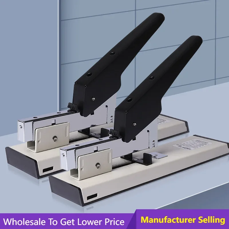 

Heavy Duty Stapler Machine Commercial Hand-held Adjustment 100-200 Sheet School Office Binding Supplies with 1000 Staples